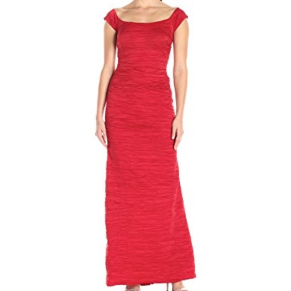 alex evenings red dress